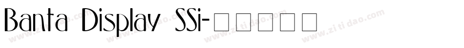 Banta Display SSi字体转换